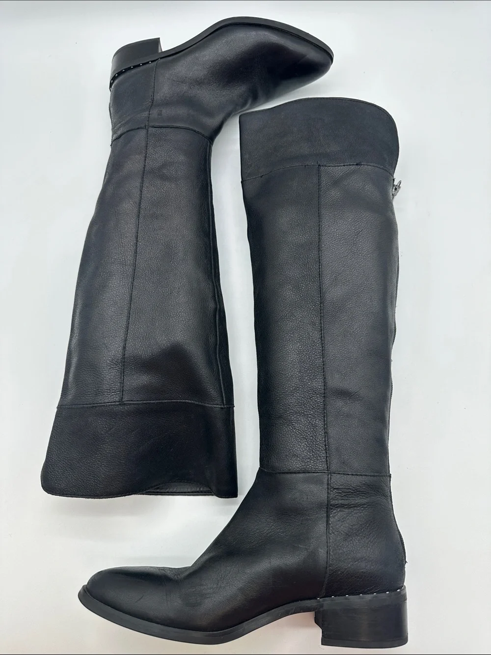 Franco Sarto Daya Black Over-the-Knee Leather Boots